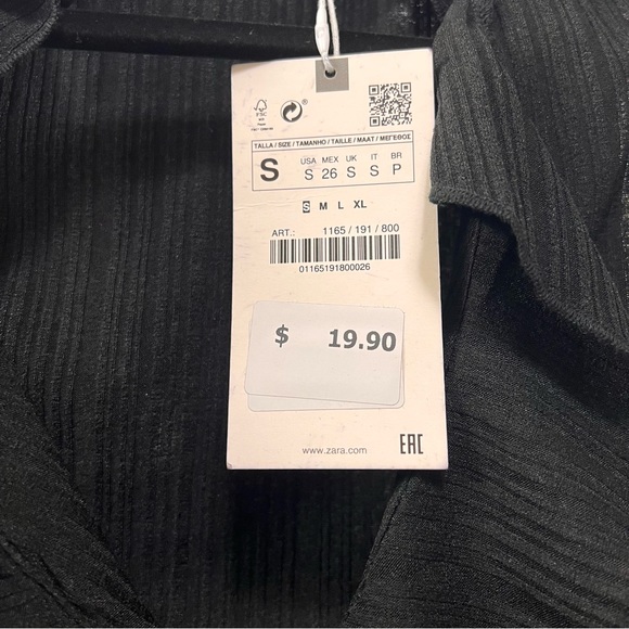 Zara Tops Nwt Zara Black Cropped Tank With Ruffle Detail Poshmark